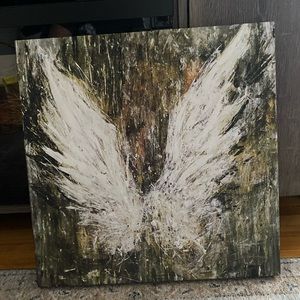 Gentle Strength on Canvas  (Angel Wing Print)